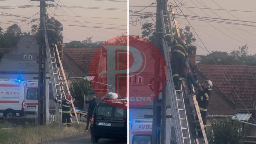 Bărbat de 69 de ani electrocutat mortal în timp ce lucra la cabluri de telecomunicații, în orașul Geoagiu, județul Hunedoara.