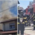 Acoperișul unei case cu etaj din Șag a fost înghițit de incendiu pe o suprafață de 100 mp