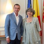 Prof. univ. dr. Margit Șerban, noul Cetățean de Onoare al Timișului, în vizită la președintele CJT, Alfred Simonis.