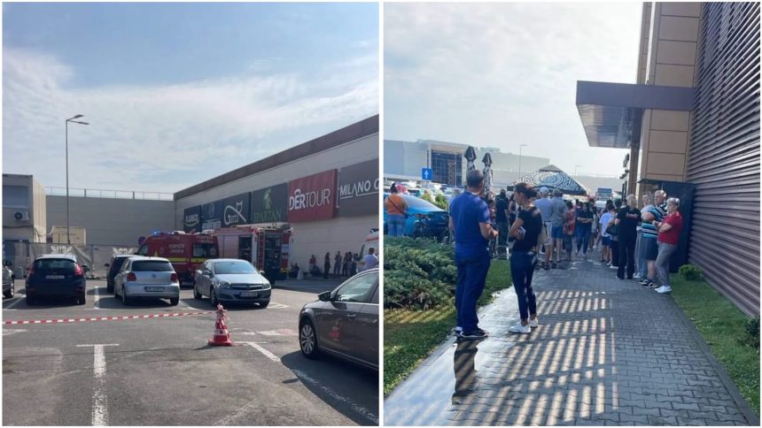 Peste 300 de persoane au fost evacuate din mall-ul din Deva după un incendiu