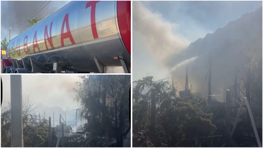 Sursa: Lugoj Info | Incendiu la Lugoj, șoproane și o mașină abandonată cuprinse de flăcări