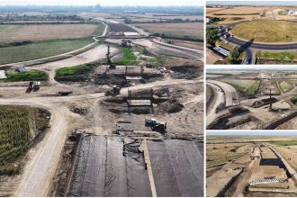 Progres pe șantierul centurii Timișoara Vest: Lucrările au ajuns la 13% după primele trei luni de la debutul execuției.