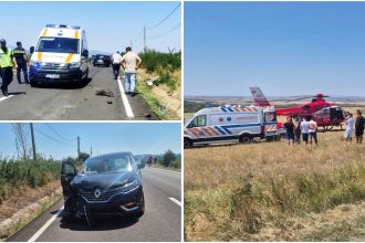 Accident grav pe DN57, în localitatea Nicolinț: O motocicletă s-a izbit de un autoturism, fiind mobilizat elicopterul SMURD