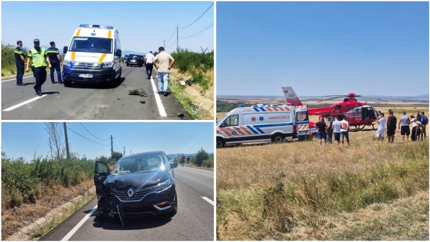 Accident grav pe DN57, în localitatea Nicolinț: O motocicletă s-a izbit de un autoturism, fiind mobilizat elicopterul SMURD