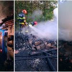 Incendiu devastator în Hunedoara: Pompierii s-au luptat peste trei ore cu flăcările care au mistuit mai multe anexe la Ciula Mică.
