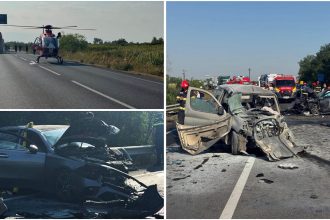 Accident mortal în Jena, Timiș, cu trei mașini implicate și șapte persoane