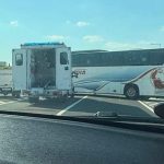 Autocar cu 49 de pasageri implicat într-un accident cu o motocicletă pe centura Timișoarei