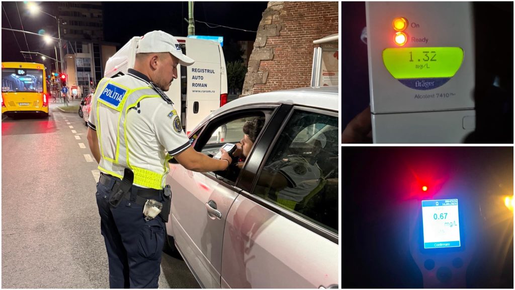 Razie pe șoselele din Timiș pentru depistarea șoferilor care s-au urcat băuți la volan