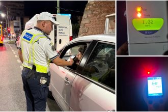 Razie pe șoselele din Timiș pentru depistarea șoferilor care s-au urcat băuți la volan