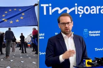 Tensiuni la protestul din Timișoara după decizia CCR privind situația lui Dominic Fritz, organizatorii cer intervenția Jandarmeriei