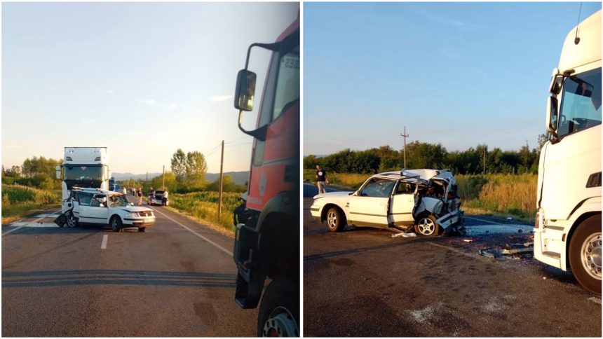 Accident grav pe DN6 între Jupa și Constantin Daicoviciu: Un minor în stare de inconștiență și doi adulți au fost transportați la spital în urma impactului