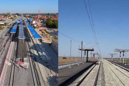 Progres pe șantierul feroviar: Lucrările pe Lotul 2 Lugoj - Timișoara Est au depășit pragul de 81% execuție.