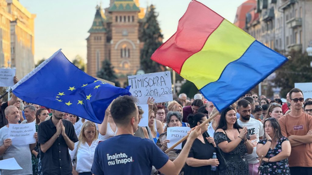 Nou protest la Timișoara în sprijinul lui Dominic Fritz