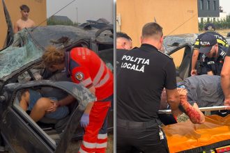 Accident teribil la Moșnița Nouă: Șofer rămas încarcerat