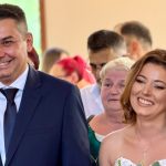 Jurnalistul PRO TV Daniel Preda și medicul Roberta Andreaș în ziua căsătoriei la Casa Căsătoriilor din Timișoara