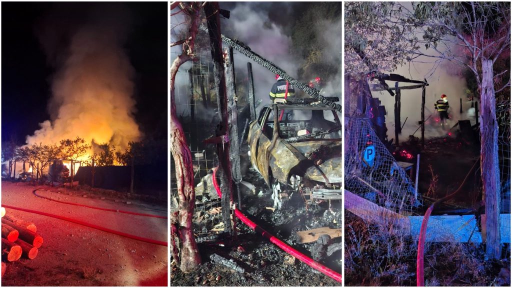 Incendiu violent în Hunedoara: două persoane, salvate de pompieri