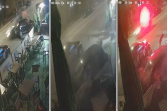 Mașină proiectată pe terasa unui restaurant în urma unei urmăriri în trafic și a unui accident grav provocat de un șofer beat în Lugoj