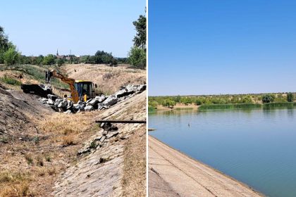 Lucrari de reparatii si refacere a canalului de evacuare la acumularea Topolovat din judetul Timis