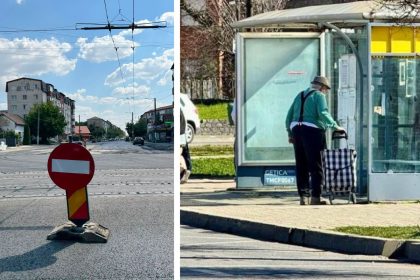 Stația suspendată de lângă Spitalul Județean Timișoara din cauza lucrărilor la carosabil