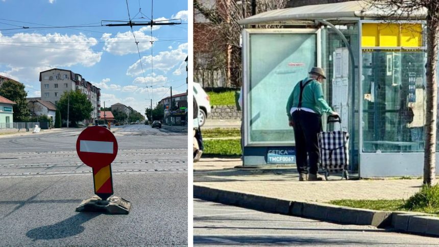 Stația suspendată de lângă Spitalul Județean Timișoara din cauza lucrărilor la carosabil