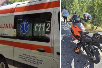 Echipaje de intervenție între Burjuc și Zam, în urma unui accident violent între o mașină și trei motociclete