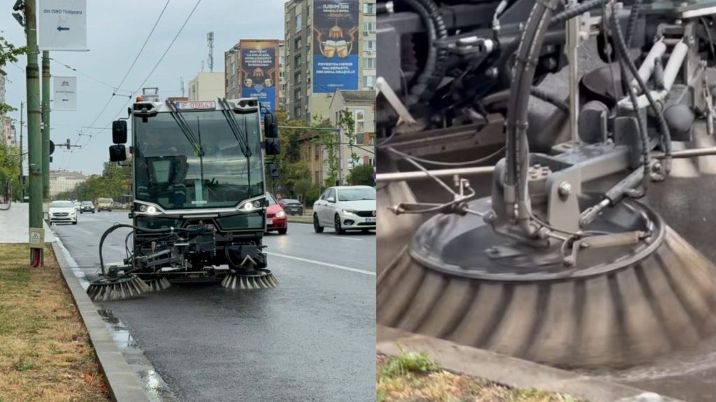 A început curățenia pe 18 bulevarde din Timișoara