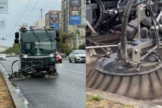 A început curățenia pe 18 bulevarde din Timișoara