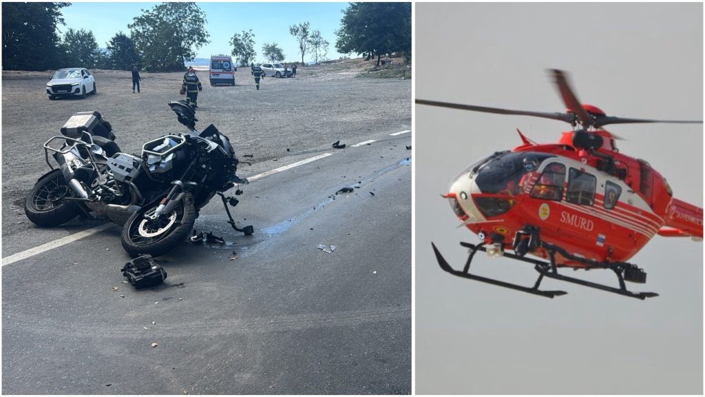 Motociclist grav rănit într-un accident la ieșirea de pe A1, în zona Coșevița