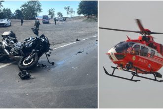 Motociclist grav rănit într-un accident la ieșirea de pe A1, în zona Coșevița