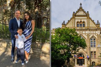 Alfred Simonis, alături de fiul său în prima zi de școală