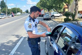 Șofer prins în flagrant în Timiș când încerca să mituiască un polițist