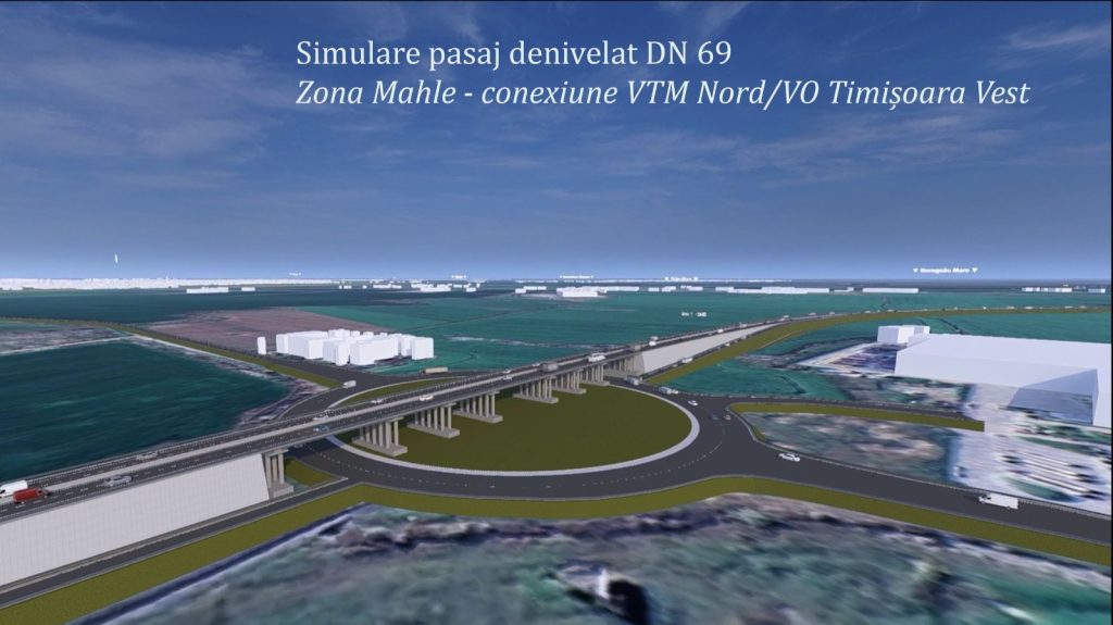 Rută ocolitoare în Timișoara pentru lucrările la pasajul DN 69