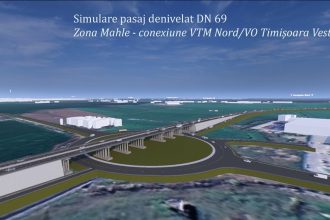Rută ocolitoare în Timișoara pentru lucrările la pasajul DN 69