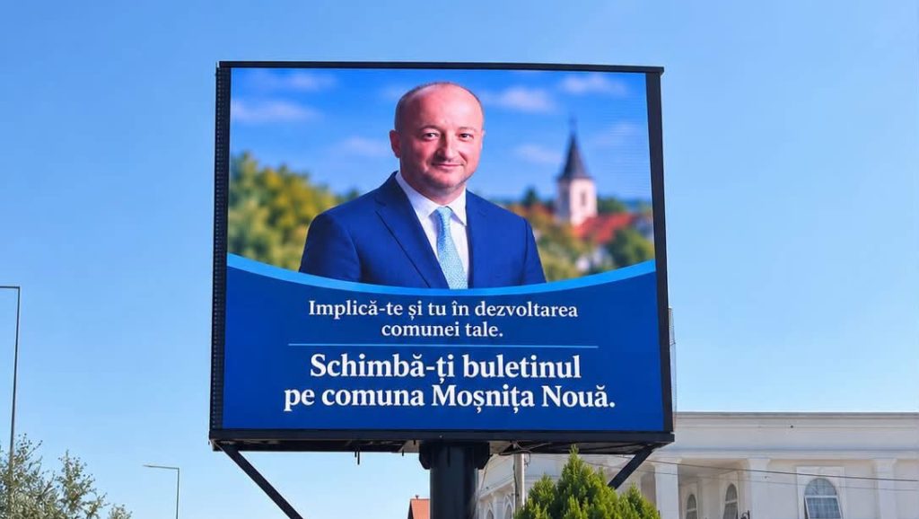 Gerald Simonis, mesaj pe panouri pentru locuitorii din Moșnița Nouă