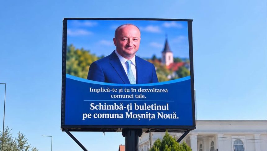 Gerald Simonis, mesaj pe panouri pentru locuitorii din Moșnița Nouă