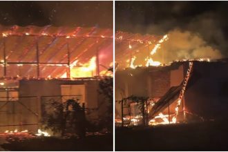Incendiu violent la o casă din Cerneteaz, în toiul nopții