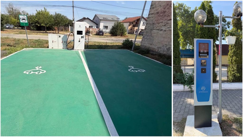 Stație de încărcare pentru mașini electrice instalată în comuna Giroc pentru sprijinirea mobilității nepoluante