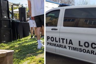 Două amenzi pe bandă rulantă pentru o petrecere zgomotoasă în Timișoara