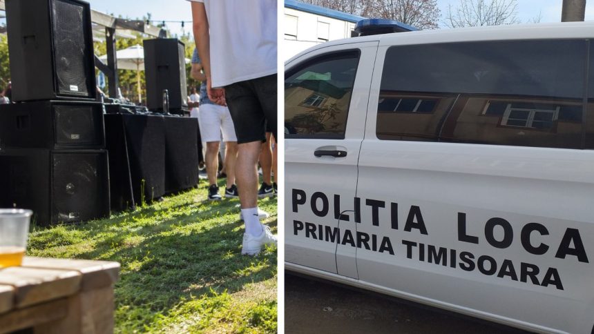 Două amenzi pe bandă rulantă pentru o petrecere zgomotoasă în Timișoara