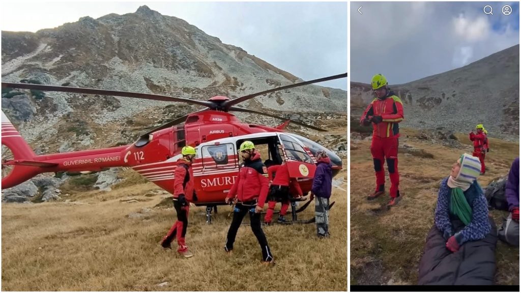 Turistă din Germania, evacuată cu elicopterul SMURD din Masivul Retezat