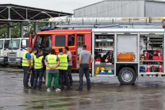 ECO SERV TIMIȘ întărește siguranța la DDN Ghizela cu autospecială proprie de pompieri