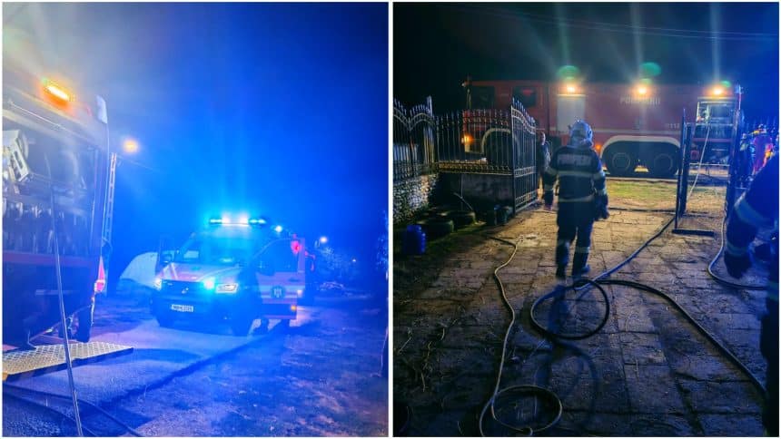 Incendiu într-o gospodărie din Băcia, unde proprietarul a suferit un atac de panică