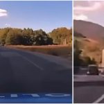 Șofer surprins de polițiști în timp ce face o depășire pe linie continuă pe DN6, în Caraș-Severin