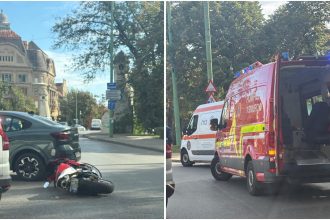 Motociclist rănit într-un accident lângă Podul Decebal