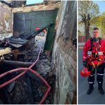 Incendiu devastator la Honorici: Femeie salvată din flăcări de un pompier aflat în concediu