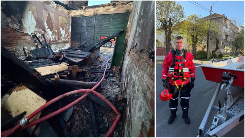 Incendiu devastator la Honorici: Femeie salvată din flăcări de un pompier aflat în concediu