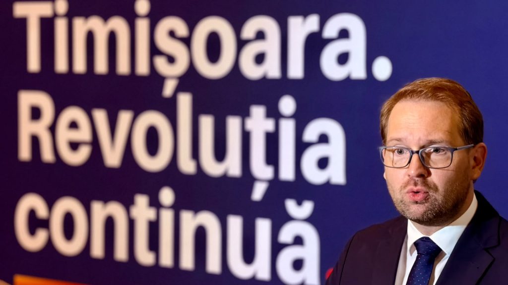 Primarul Dominic Fritz în timpul discursului susținut la evenimentul „Timișoara. Revoluția continuă”