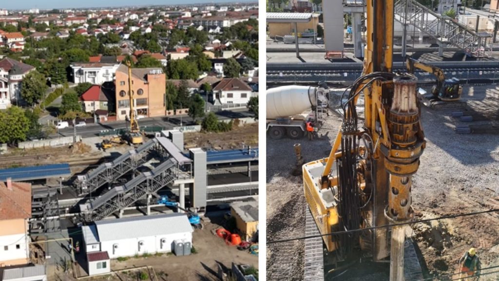 Pasarelă pietonală nouă la Gara Timișoara Est: Progres pe șantier