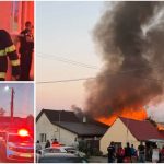 Incendiu violent la Arad: Două case și trei magazii au fost mistuite de flăcări