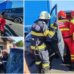 Accident grav la Băcia: Van cu 9 persoane, izbit de un TIR pe DN66